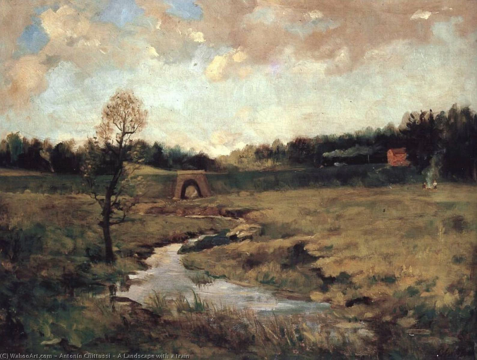 Paesaggio con il treno